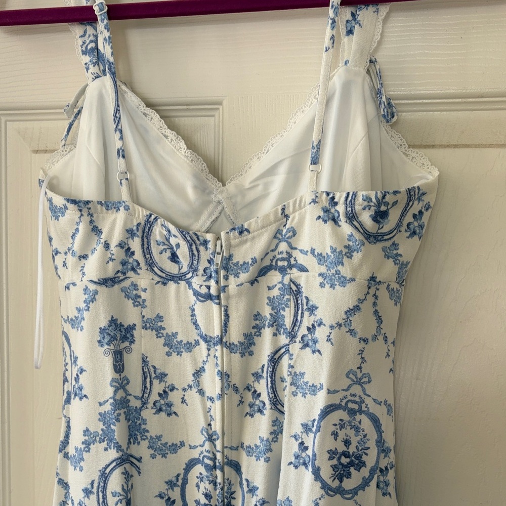 Blue & White Printed Sundress - Picture 6 of 9